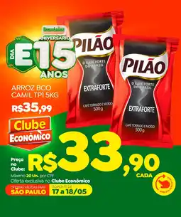 Econômico Atacadão Arroz bco camil tp1 oferta