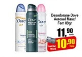 Higa's Supermercado Desodorante Dove Aerosol Masc./Fem. 89g oferta