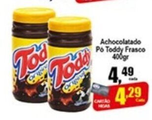Higa's Supermercado Achocolatado po Toddy Frasco 400g oferta