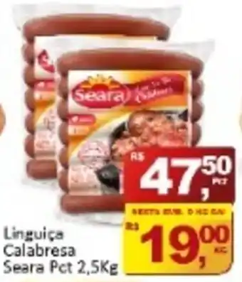 Rede Krill Linguica Calabresa Seara pct 2.5kg oferta