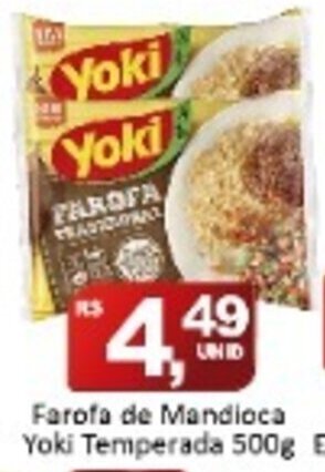 Rede Krill Farofa de Mandioca Yoki Temperada 500g oferta