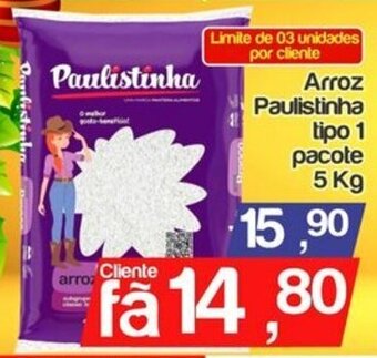 Supermercados Gricki Arroz Paulistinha tipo 1 pacote 5kg oferta