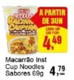 Negreiros Macarrão Inst Cup Noodles Sabores oferta
