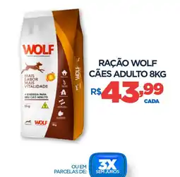 DB Supermercados Ração wolf cães adulto oferta
