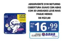 Bahamas Mix Absorvente sym noturno cobertura suave com abas com 30 unidades leve mais pague menos oferta