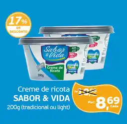 Cometa Supermercados Creme de ricota SABOR & VIDA oferta