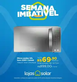 Lojas Solar Micro-ondas Inox 220V Consul oferta