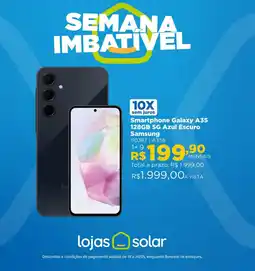 Lojas Solar Smartphone Galaxy A35 128GB 5G Azul Escuro Samsung oferta