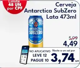 Supermercados Baklizi Cerveja Antarctica SubZero Lata oferta