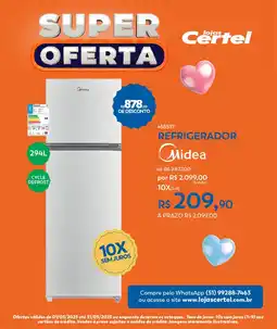 Lojas Certel Refrigerador midea oferta