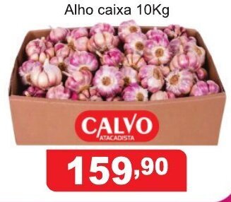 Calvo Atacadista Alho caixa 10kg oferta