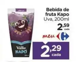 Carrefour Bairro Bebida de fruta Kapo Uva, oferta