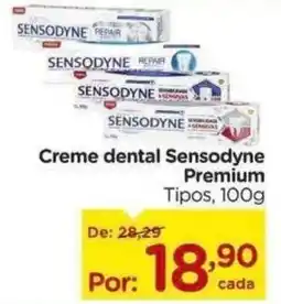 Creme dental Sensodyne Premium Tipos,
