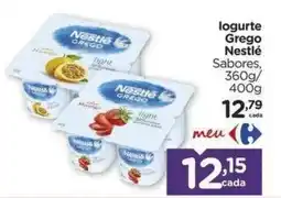 Carrefour Bairro logurte Grego Nestlé Sabores, oferta