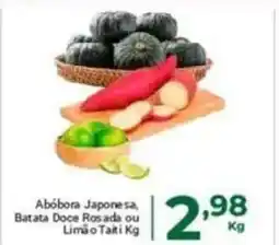 Comercial Esperança Abóbora Japonesa, Batata Doce Ros ada ou Limão Tati oferta