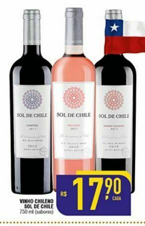 Mercantil Rodrigues Vinho chileno sol de chile oferta