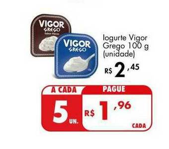 Supermercados Imperatriz Iogurte Vigor Grego oferta