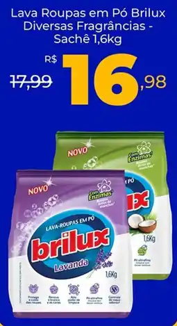 Unicompra Lava Roupas em Pó Brilux Diversas Fragrâncias - Sachê oferta