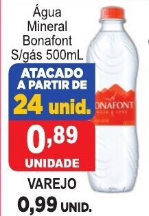 Calvo Atacadista Agua Mineral Bonafont S/gas 500ml oferta