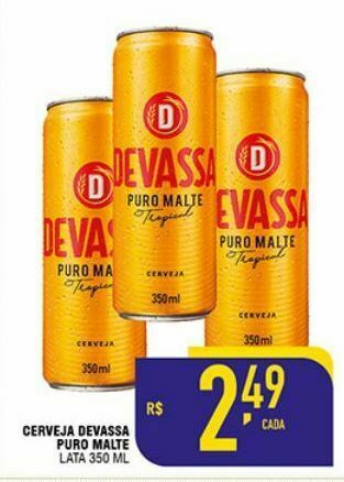 Mercantil Rodrigues Cerveja devassa puro malte 350ml oferta