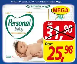 Supermercados Guanabara Fraldas Descartáveis Personal Baby Premium Mega oferta
