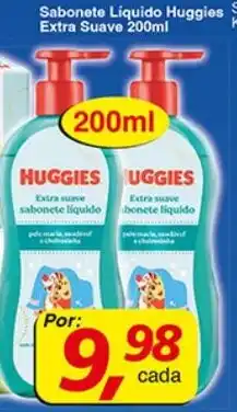 Supermercados Guanabara Sabonete Liquido Huggies Extra Suave oferta