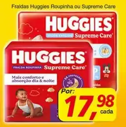 Supermercados Guanabara Fraldas Huggies Roupinha ou Supreme Care oferta