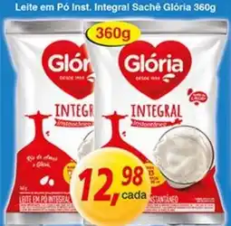 Supermercados Guanabara Leite em Pó Inst. Integral Sachê Glória oferta