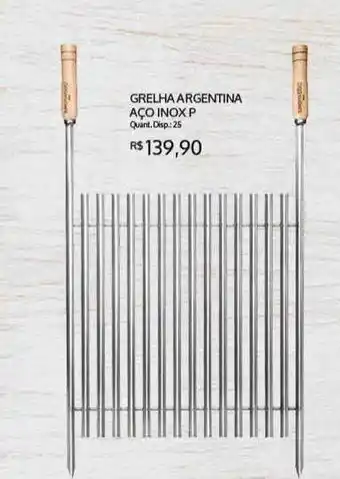 Grelha Argentina Aço Inox P