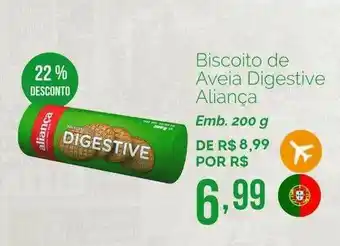 Oba Hortifruti Biscoito De Aveia Digestive Aliança 22% Desconto oferta