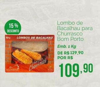 Lombo De Bacalhau Para Churrasco Bom Porto 15% Desconto