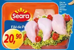 Supermercados Guanabara Filé de Peito de Frango Seara Bandeja oferta