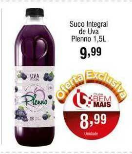 Supermercado Bem Barato Suco Integral De Uva Plenno oferta