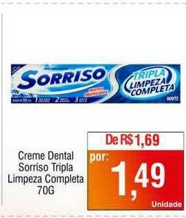 Supermercado Bem Barato Creme Dental Sorriso Tripla Limpeza Completa oferta