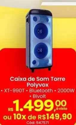 Caixa de Som Torre Polyvox