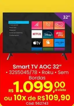 Supermercados Mateus Smart TV AOC 32" oferta