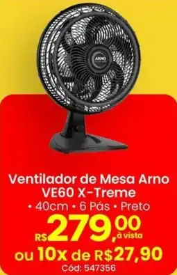 Ventilador de Mesa Arno VE60 X-Treme