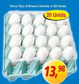 Supermercados Guanabara Ovos Tipo A Branco Cartela c/ 20 Unids. oferta