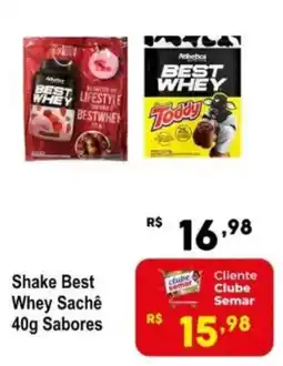 Semar Supermercado Shake Best Whey Sachê Sabores oferta
