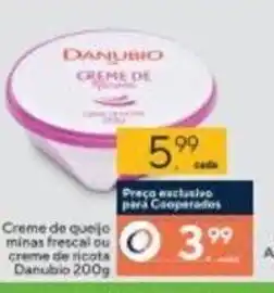 Coop Creme de Queijo Minas Frescal ou Creme de Danubio 200g oferta
