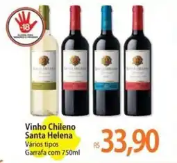 Atacadão Vinho Chileno Santa Helena Vários tipos Garrafa oferta