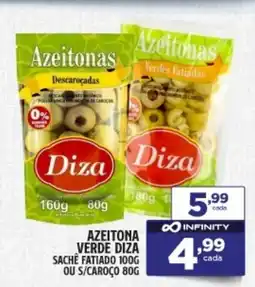 Azeitona verde diza sache fatiado 100g ou s/caroço