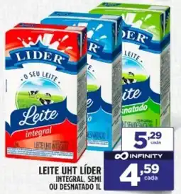 Preço & Cia Leite uht líder integral, semi ou desnatado oferta