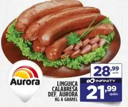 Preço & Cia Linguiça calabresa def. aurora a granel oferta