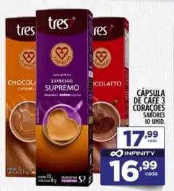 Preço & Cia Cápsula de cafe 3 coraçoes oferta