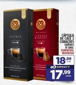 Preço & Cia Cápsula de cafe 3 coraçoes oferta