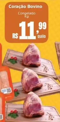 Supermercados Mateus Coração Bovino Congelado oferta