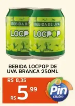 Pinheiro Supermercado Bebida locpop de uva branca oferta