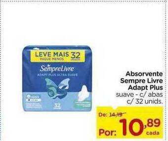 Carrefour Absorvente Sempre Livre Adapt Plus oferta