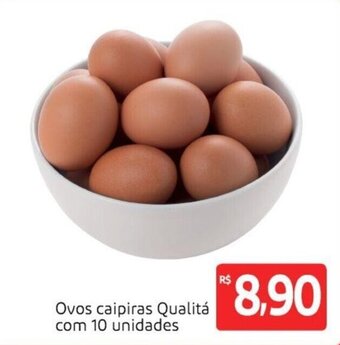 Extra Supermercado Ovos Caipiras Qualita com 10 unidades oferta